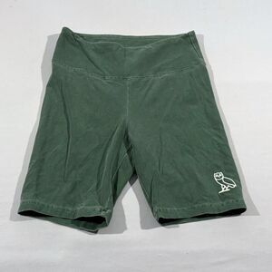 October’s Very Own OVO Women's Garment Dye Bike Short Green SS22 Sz S CANADA